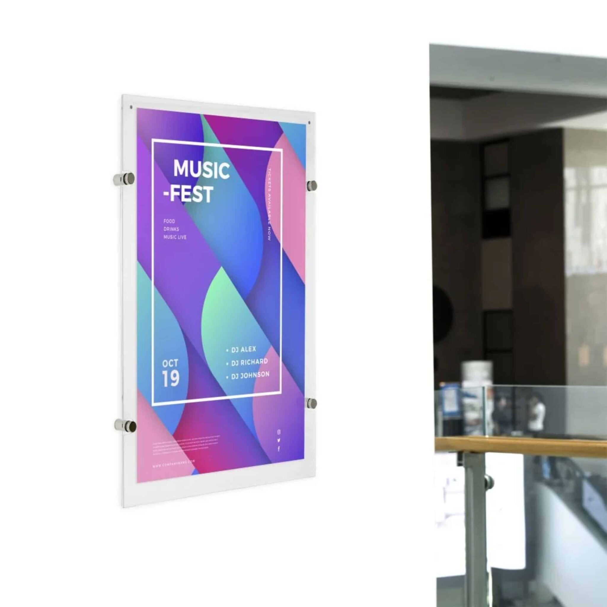 Standoff Seinäkiinnikkeet 4 kpl - Kromi - Image 3