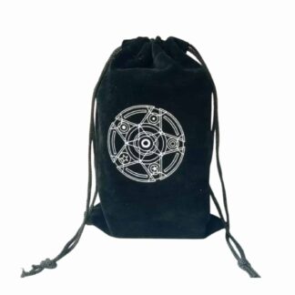 Lumoavan kaunis Pentacle säilytyspussi.